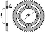 PBR WYPRZEDAZ ZĘBATKA TYLNA 4656 44 ALUMINIOWA (ERGAL) KAWASAKI KLX 125 (10-14) (ŁAŃC. 428) (MADE IN ITALY)