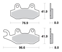SBS PROMOCJA KLOCKI HAMULCOWE KH135 / KH214 OFF-ROAD RACING SINTER KOLOR ZŁOTY