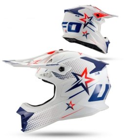 UFO 2026/01 KASK INTREPID CROSS KOLOR BIAŁY/CZERWONY ROZMIAR M ( ECE 22R06 ) - KOLEKCJA 2026
