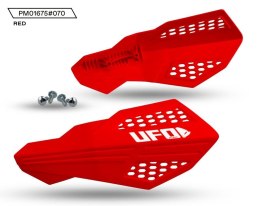 UFO OSŁONY RĄK (HANDBARY) HORUS KOLOR CZERWONY (LISTKI - POTRZEBNE MOCOWANIE PM01669, PM01665, PM01666 LUB PM01667) - ZASTĘPUJE 