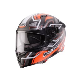 CABERG 2026 KASK INTEGRALNY Z BLENDĄ MODEL AVALON X BRAMA KOLOR CZARNY MAT/CZERWONY FLUO/SZARY ROZMIAR XL