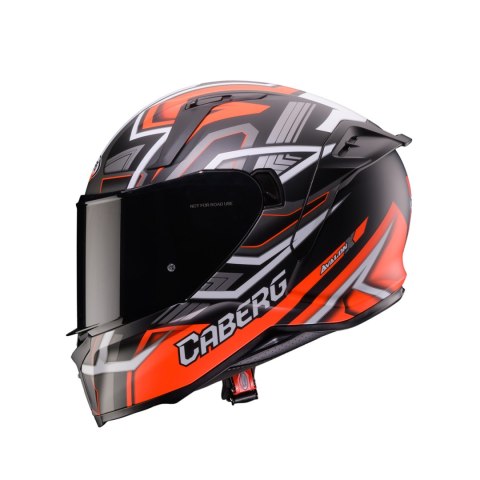 CABERG 2026 KASK INTEGRALNY Z BLENDĄ MODEL AVALON X BRAMA KOLOR CZARNY MAT/CZERWONY FLUO/SZARY ROZMIAR XL