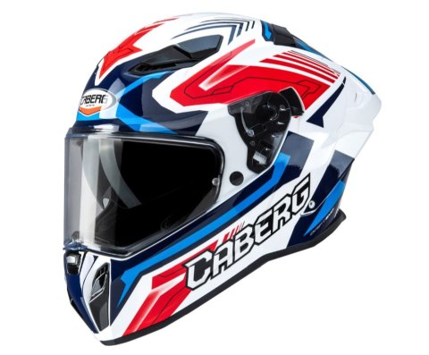 CABERG KASK INTEGRALNY Z BLENDĄ MODEL DRIFT EVO II JARAMA KOLOR BIAŁY/CZERWONY/NIEBIESKI ROZMIAR XS (PINLOCK W ZESTAWIE)