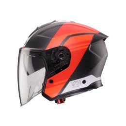 CABERG KASK OTWARTY JET OTWARTY FLYON II CARBON ADDICT CZARNY MAT/CZERWONY ROZMIAR L