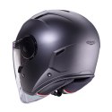 CABERG KASK OTWARTY JET Z BLENDĄ MODEL SOHO SOLID KOLOR SZARY MAT - GUNMETAL ROZMIAR XXL