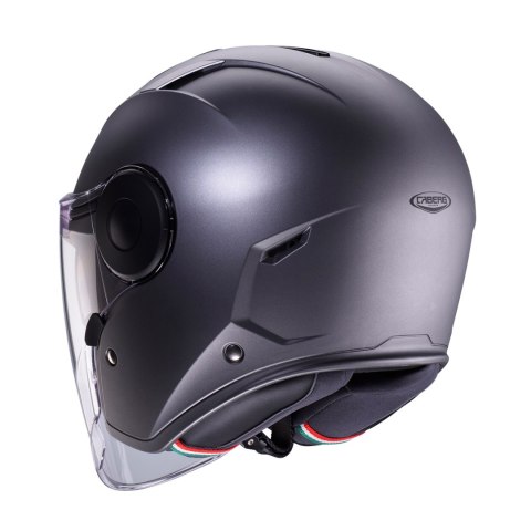 CABERG KASK OTWARTY JET Z BLENDĄ MODEL SOHO SOLID KOLOR SZARY MAT - GUNMETAL ROZMIAR XXL