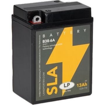 LANDPORT AKUMULATOR B38-6A SLA (MS B38-6A) 6V 13AH (CCN 110) 119X83X161 BEZOBSŁUGOWY - ZALANY (10)