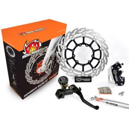 MOTO-MASTER ZESTAW HAMULCOWY KOMPLETNY SUPERMOTO 320MM DO MOTOCYKLI Z LAMPĄ KTM / HUSQVARNA / GASGAS / HUSABERG (NA ZAMÓWIENIE -