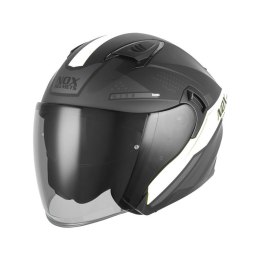 NOX KASK OTWARTY JET Z BLENDĄ N130 EKTO KOLOR BIAŁY/CZARNY MAT ROZMIAR L