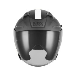 NOX KASK OTWARTY JET Z BLENDĄ N130 EKTO KOLOR BIAŁY/CZARNY MAT ROZMIAR L