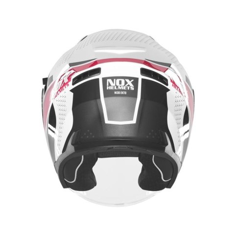 NOX KASK OTWARTY JET Z BLENDĄ N130 EKTO KOLOR BIAŁY/RÓŻOWY ROZMIAR L