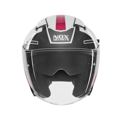 NOX KASK OTWARTY JET Z BLENDĄ N130 EKTO KOLOR BIAŁY/RÓŻOWY ROZMIAR M