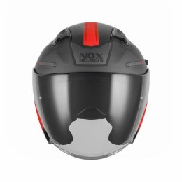 NOX KASK OTWARTY JET Z BLENDĄ N130 EKTO KOLOR CZERWONY/CZARNY MAT ROZMIAR XL