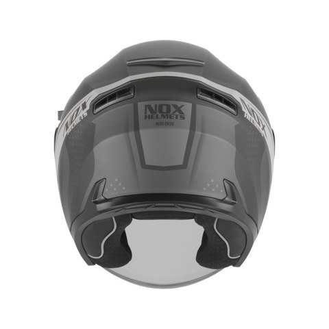 NOX KASK OTWARTY JET Z BLENDĄ N130 EKTO KOLOR SREBRNY/CZARNY MAT ROZMIAR M