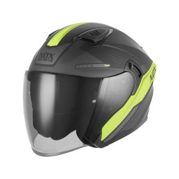 NOX KASK OTWARTY JET Z BLENDĄ N130 EKTO KOLOR ŻÓŁTY FLUO/CZARNY MAT ROZMIAR L