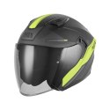 NOX KASK OTWARTY JET Z BLENDĄ N130 EKTO KOLOR ŻÓŁTY FLUO/CZARNY MAT ROZMIAR M