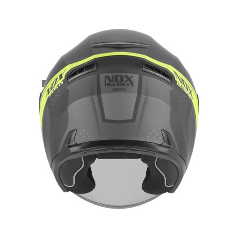 NOX KASK OTWARTY JET Z BLENDĄ N130 EKTO KOLOR ŻÓŁTY FLUO/CZARNY MAT ROZMIAR M