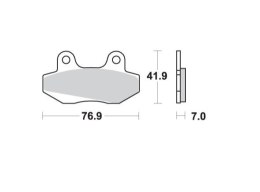 SCHUH WYPRZEDAŻ KLOCKI HAMULCOWE KH86 MITO 50 '99-'06, STELLA 125 '97-'08, HONDA NS-1 50 '91-'94, MBX 50 '83-'85, KYMCO JETIX 12