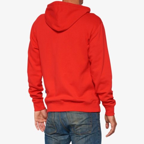 100 PROCENT BLUZA NA ZAMEK OFFICIAL ZIP HOODIE FLEECE RED KOLOR CZERWONY ROZMIAR M