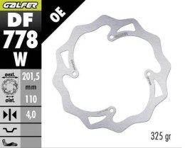 GALFER TARCZA HAMULCOWA TYŁ KTM SX 85 '07-'10; XC 105 '07- (201X110X4) WAVE