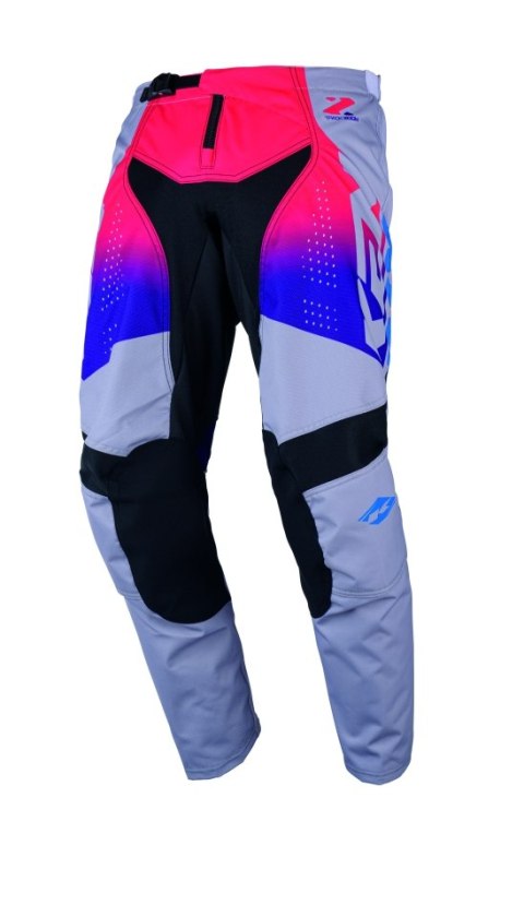KENNY RACING SPODNIE CROSS/ENDURO TRACK KID/JUNIOR/DZECIĘCE ZOOM GREY KOLOR SZARY ROZMIAR 24 (8 LAT)