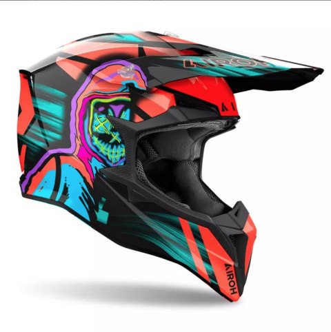 AIROH KASK CROSS / ENDURO / ATV / QUAD WRAAAP CYBER KOLOR ŻÓŁTY FLUO/ZIELONY MAT ROZMIAR S