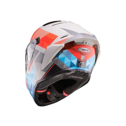 CABERG KASK INTEGRALNY Z BLENDĄ MODEL DRIFT EVO II PRISM KOLOR SZARY/CZERWONY FLUO/NIEBIESKI MAT ROZMIAR L