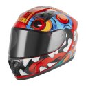 NOX KASK INTEGRALNY (FULL FACE) N731 SCRAPPY KID / JUNIOR (DZIECIĘCY) KOLOR CZERWONY/NIEBIESKI/BIAŁY ROZMIAR L