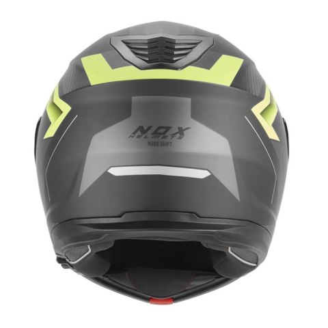 NOX KASK SZCZĘKOWY (FLIP-UP) Z BLENDĄ N968 SHIFT KOLOR CZARNY MAT/ŻÓŁTY FLUO ROZMIAR XL