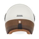 NOX PREMIUM KASK OTWARTY JET HERITAGE LEATHER KOLOR KREMOWY/BRĄZOWY ROZMIAR S