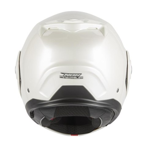 NOX PREMIUM KASK SZCZĘKOWY FLIP-BACK (SZCZĘKA DO TYŁU) Z BLENDĄ SPINNER KOLOR BIAŁY POŁYSK ROZMIAR XS