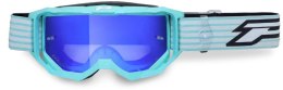 PROGRIP GOGLE PG3300-310 FL VISION GO KOLOR ZIELONY MORSKI MAT (SZYBA PG3346 NIEBIESKA LUSTRZANA ANTISCRATCH, NO FOG, ANTI UV) (