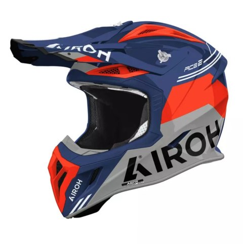 AIROH KASK CROSS / ENDURO / ATV / QUAD AVIATOR ACE 2 FURY CERULEAN GLOSS KOLOR NIEBIESKI/SZARY/POMARAŃCZOWY ROZMIAR L