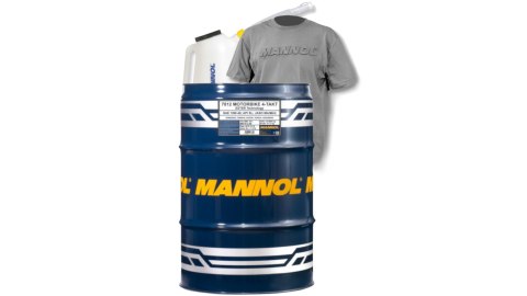 MANNOL OLEJ SILNIKOWY 4T MOTORBIKE 10W40 60L ESTER + MA2 SYNTETYK (7812) (API SN) - BECZKA 60 L ZESTAW PROMOCYJNY Z NALEWAKIEM O