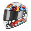 NOX KASK INTEGRALNY (FULL FACE) N731 SCRAPPY KID / JUNIOR (DZIECIĘCY) KOLOR BIAŁY/CZARNY/NIEBIESKI ROZMIAR M