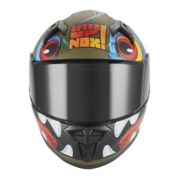 NOX KASK INTEGRALNY (FULL FACE) N731 SCRAPPY KID / JUNIOR (DZIECIĘCY) KOLOR ZIELONY (KHAKI)/CZARNY/NIEBIESKI MAT ROZMIAR M