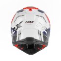 NOX KASK OFF ROAD / CROSS N634 STORM KOLOR BIAŁY/NIEBIESKI/CZERWONY ROZMIAR XXL