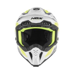 NOX KASK OFF ROAD / CROSS N634 STORM KOLOR BIAŁY/NIEBIESKI/ŻÓŁTY FLUO ROZMIAR S