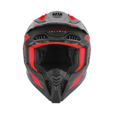 NOX KASK OFF ROAD / CROSS N634 STORM KOLOR CZARNY MAT/CZERWONY ROZMIAR M