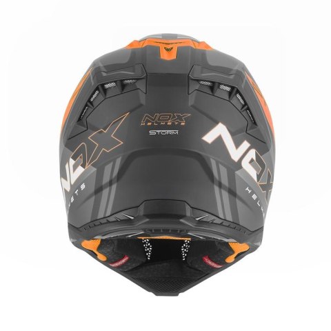 NOX KASK OFF ROAD / CROSS N634 STORM KOLOR CZARNY MAT/POMARAŃCZOWY FLUO ROZMIAR XXL