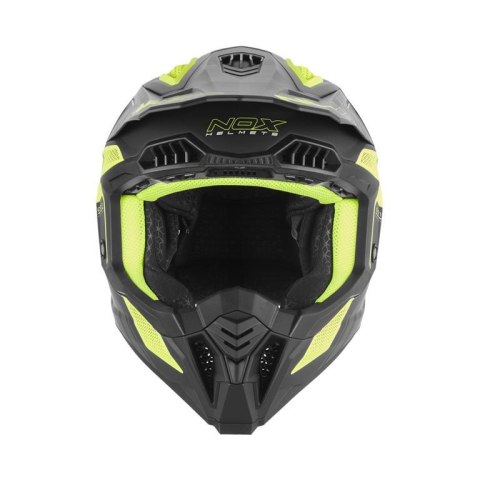 NOX KASK OFF ROAD /CROSS N634 STORM KOLOR CZARNY MAT/ZÓŁTY FLUO ROZMIAR M