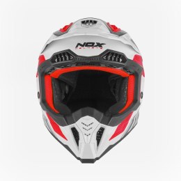 NOX KASK OFF ROAD / CROSS N634 STORM KOLOR CZERWONY/BIAŁY ROZMIAR XL