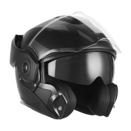 NOX PREMIUM KASK SZCZĘKOWY FLIP-BACK (SZCZĘKA DO TYŁU) Z BLENDĄ SPINNER KOLOR CZARNY MAT ROZMIAR M