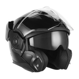 NOX PREMIUM KASK SZCZĘKOWY FLIP-BACK (SZCZĘKA DO TYŁU) Z BLENDĄ SPINNER KOLOR CZARNY ROZMIAR M
