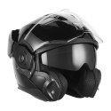 NOX PREMIUM KASK SZCZĘKOWY FLIP-BACK (SZCZĘKA DO TYŁU) Z BLENDĄ SPINNER KOLOR CZARNY ROZMIAR S