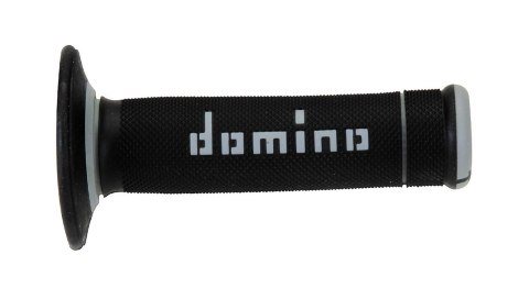 DOMINO MANETKI (GRIPY) OFF ROAD DWUSKŁADNIKOWE KOLOR CZARNY/SZARY