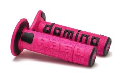DOMINO MANETKI (GRIPY) OFF ROAD NEW LAMELAR DWUSKŁADNIKOWE KOLOR RÓŻOWY/CZARNY