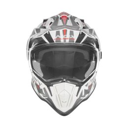 NOX PROMOCJA KASK OFFROAD / TRAIL DUOSPORT (DUAL) N312 TRACK Z SZYBKĄ I BLENDĄ KOLOR CZERWONY/BIAŁY ROZMIAR S
