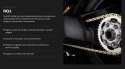 TSUBAKI ŁAŃCUCH NAPĘDOWY 520 RQ1 112 PROFESSIONAL ROAD X-RING CHAIN KOLOR ZŁOTO CZARNY G&B (112 OGNIW, OTWARTY ZAKUWKA W ZESTAWI