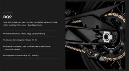 TSUBAKI ŁAŃCUCH NAPĘDOWY 525 RQ2 118 PROFESSIONAL ROAD X-RING CHAIN KOLOR ZŁOTO CZARNY G&B (118 OGNIW, OTWARTY ZAKUWKA W ZESTAWI